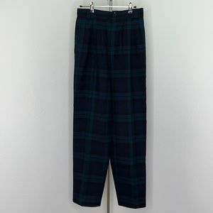 🔹 Vintage Collectible Gold by Giorgio Sant Angelo Wool Plaid Pants